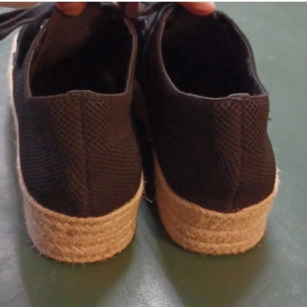 Steve Madden knit Espadrille platform shoes lace up
